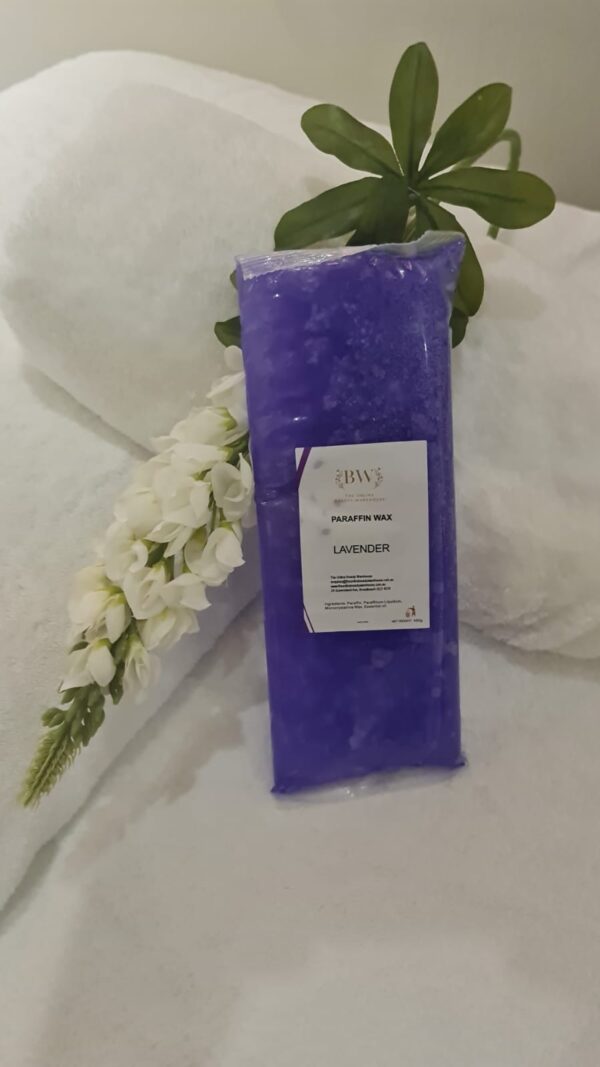 Lavender Paraffin 450g wax for professional spa hand and foot treatments