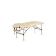 70cm Cream Aluminium Massage Table with 3-section folding design