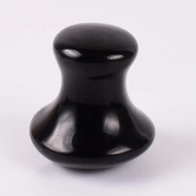 Mushroom Shape Black Obsidian Jade Gua Sha
