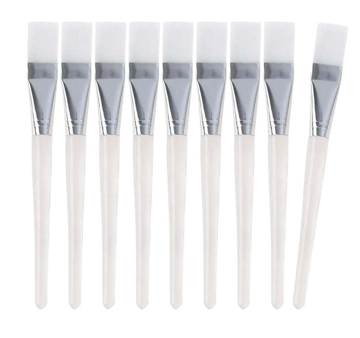 Pack Of 10 White Facial Brushes - The Online Beauty Warehouse