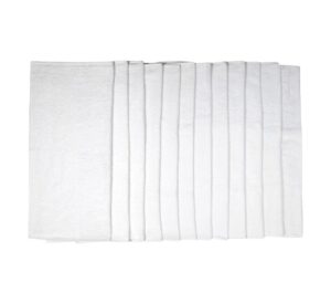 12 pack Facial Towels - Cotton Terry - White