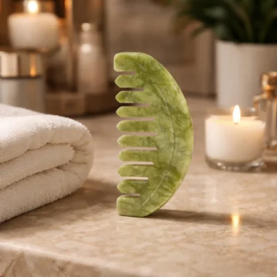 8.2cm Round Jade Comb