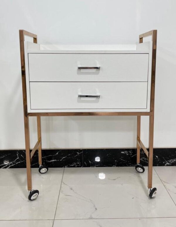 Gold and White 2 Draw Spa Trolley
