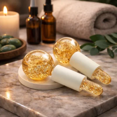 Pack Of 2 – Gold Facial Ice Rollers
