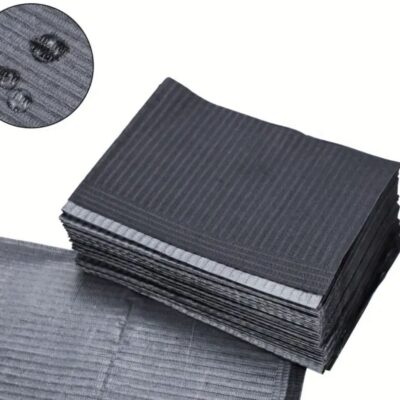 Dental Bibs - Black - Pack of 20