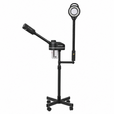 Black 2 In 1 Facial Steamer + LED Magnifying