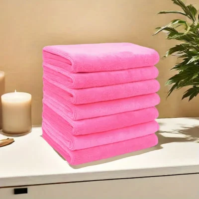Microfiber Facial Cloths - 7 pces - Pink