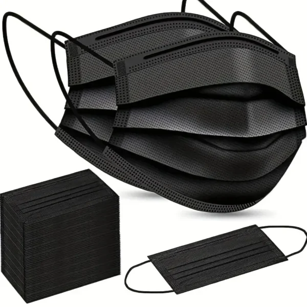 Face Masks Disposable 100pcs Black