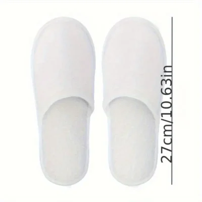 Disposable Slippers - White - 10 pairs