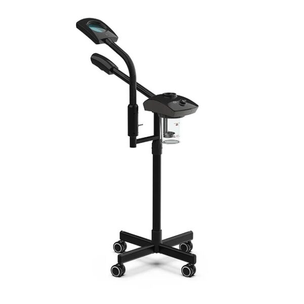 Black 2 In 1 Facial Steamer + LED Magnifying