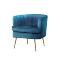 Gretchen Velvet Accent Seat in plush upholstery for vanity and salon decor