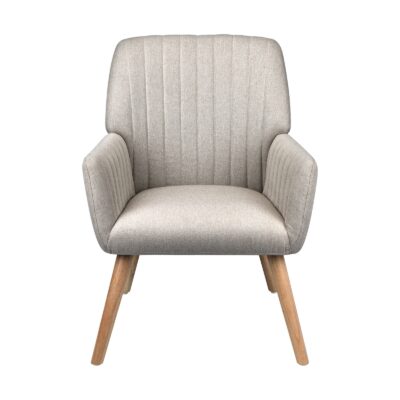 Sarah accent seat for salon reception areas with gold legs and plush upholstery