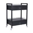 Black 2 Drawer Trolley