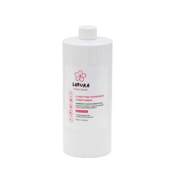 Clarifying Peppermint Conditioner 1L bulk salon size for refreshing hair and scalp care