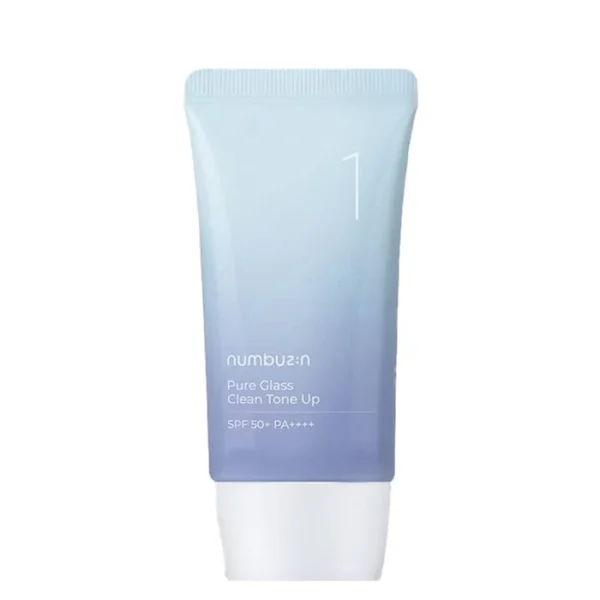 Numbuzin No. 1 Pure Glass Clean Tone Up 50ml bottle for professional radiance and hydration