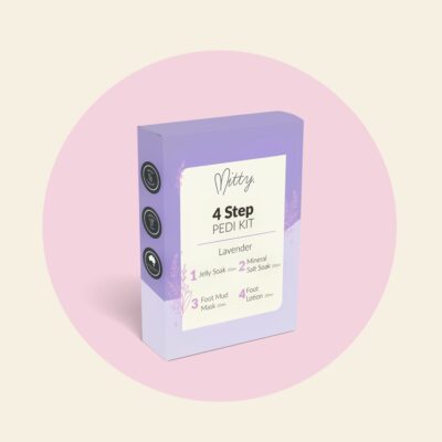 4 Step Pedi Kit Includes Jelly Soak - Lavender
