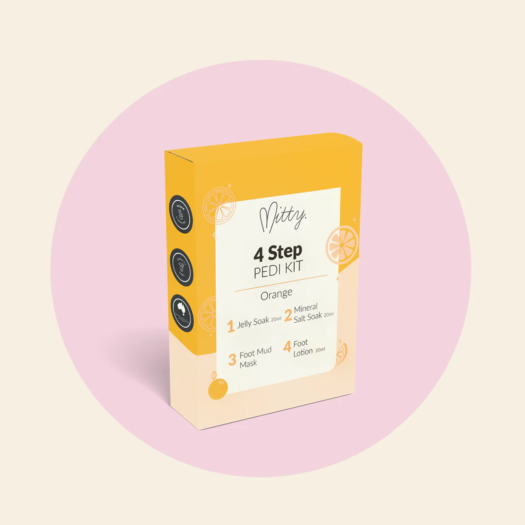 4 Step Pedi Kit Includes Jelly Soak - Orange