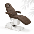 Clinic Elite Electric Table in brown with white electric base