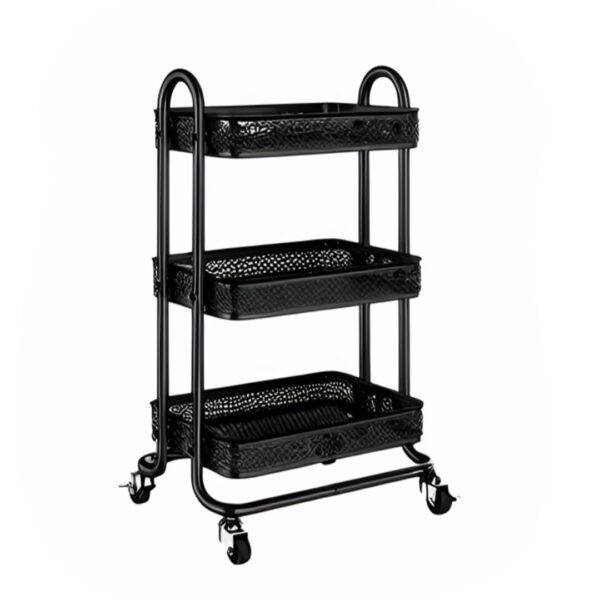 Black 3 Tier Salon Trolley