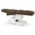 Clinic Elite Electric Table in brown with white electric base