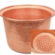 Copper Pedicure Bowl with foot massager