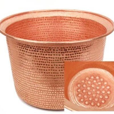 Luxury Spa Copper Pedicure Bowl with Foot Massager