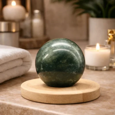 XL Jade Stone Massage Ball Round (Pack of 2)