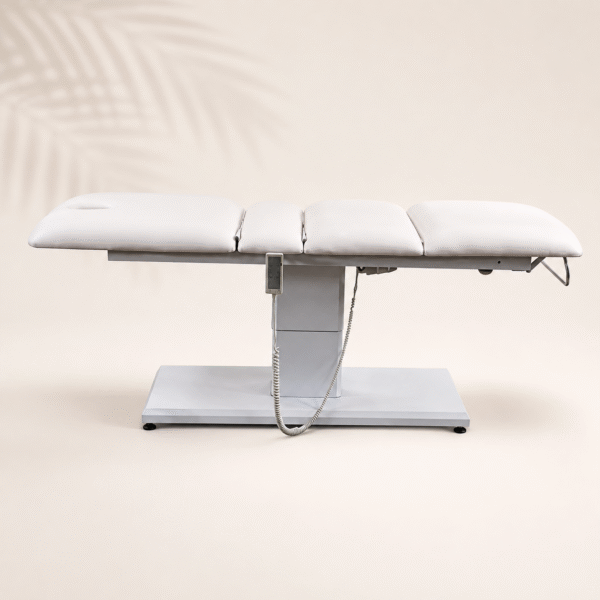 White Salon Electric Table with electric height adjustment