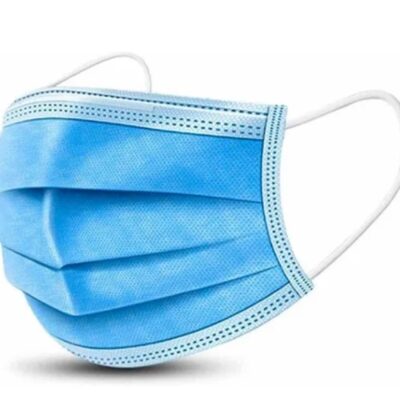 Face Masks Disposable 100pcs Blue