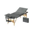 75cm Grey Wood Massage Table with German beech wood legs and adjustable backrest