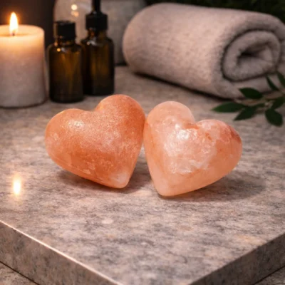 Himalayan Salt Therapy Massage Heart Shape - Pack of 2