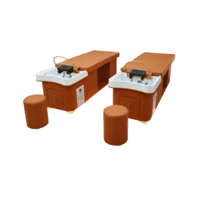 Wooden Bliss Japanese Head Spa - Plumbed - Orange