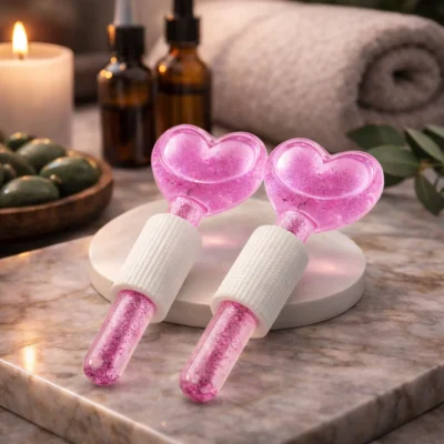 Pack Of 2 – Pink Heart Facial Ice Rollers