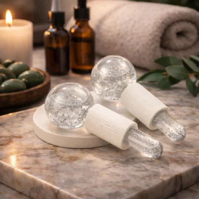 Pack Of 2 – Silver Facial Ice Rollers