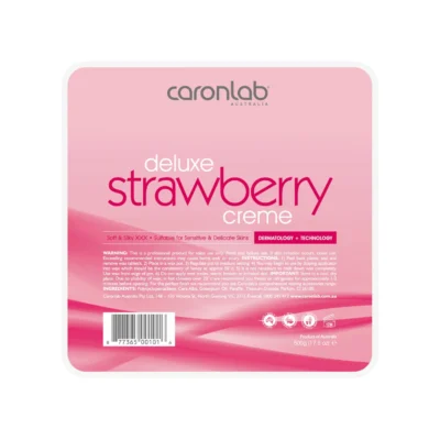 Strawberry Creme Hard Wax Tray 500g - Caronlab