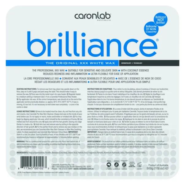 Brilliance Hard Wax Tray 500gm - Caronlab