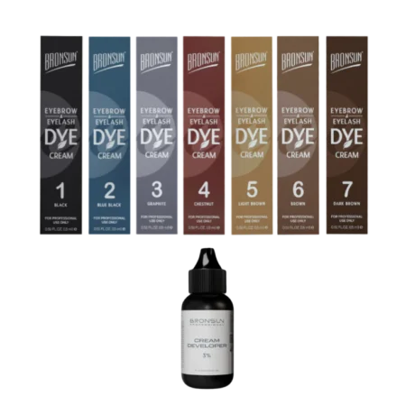 Bronsun - Eyebrow & Eyelash Cream Dye Kit with Developer - 7 Shades