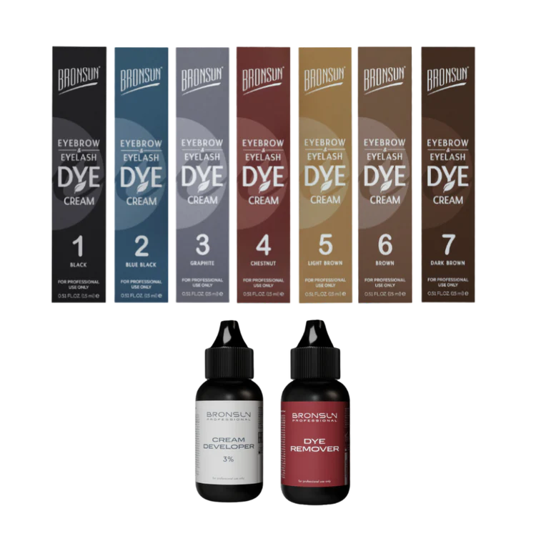 Bronsun - Eyebrow and Eyelash Cream Dye Kit with Developer & Remover