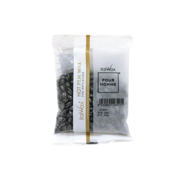 Italwax - Pour Homme Film Wax for Men (Silver), 100g