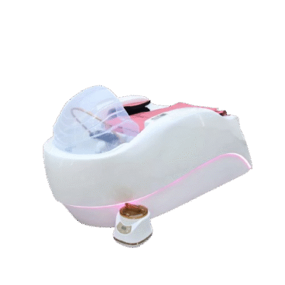 Japanese head spa massage chair white pink