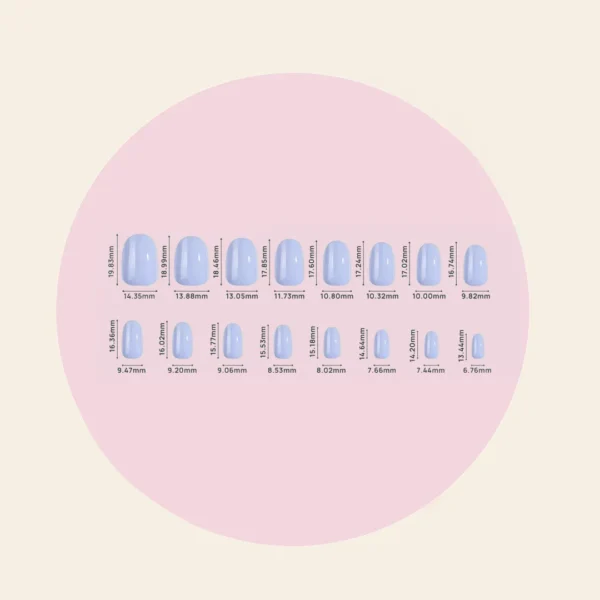 Powdery (Short) BIAB Press-On Nails | Soft Gel Reusable Nails - Image 3