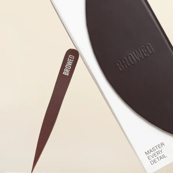 Browed - Chocolate Slanted, Point Tweezers + Scissors Set - Image 4