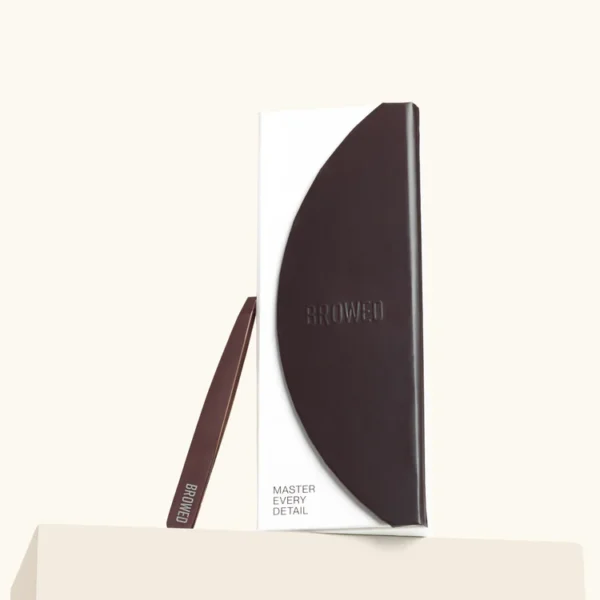 Browed - Chocolate Slanted, Point Tweezers + Scissors Set - Image 3