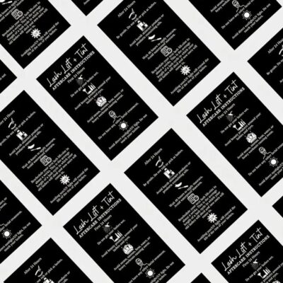 Lash Extension After Care Cards - 50 pces