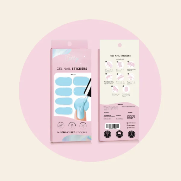 Maya Semi Cured Gel Nail Stickers - Image 3