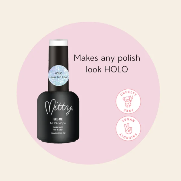 Non-Wipe HOLO Gloss Top Coat 10ml - Image 2
