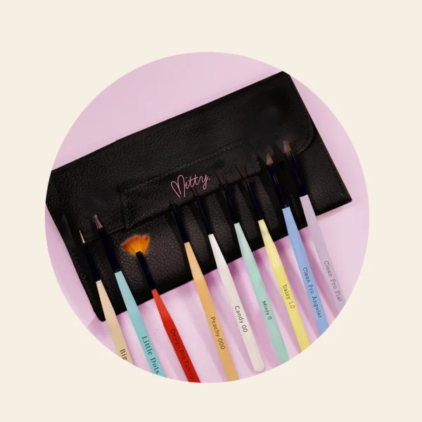 Rainbow - Nail Brush Kit Black - Image 2