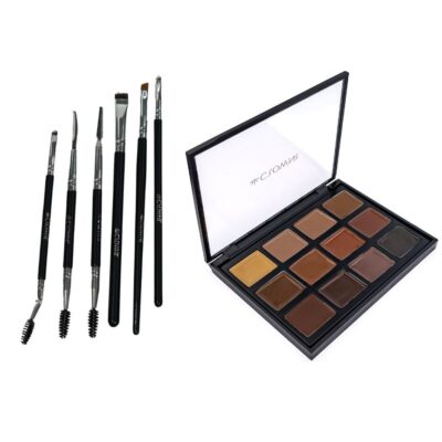 BRW-TWIN1 – Brow Brush Set with 12EB Eyebrow Palette