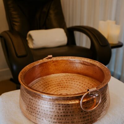 Copper Luxe Plumbed Pedicure Basin - Copper