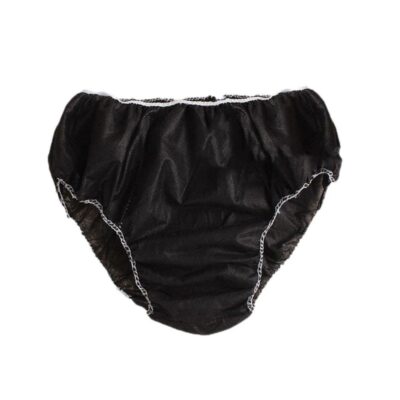Full Brief Disposable Underwear - Black - 100 pces